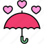 love, heart, valentine, dating, emotional, affection, bonding, umbrella 