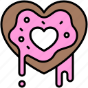 love, heart, valentine, dating, emotional, affection, bonding, donut, sweet