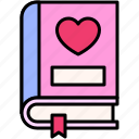 love, heart, valentine, dating, emotional, affection, bonding, book, diary