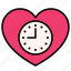 love, heart, valentine, dating, affection, bonding, life span, clock, time 