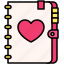 love, heart, valentine, dating, emotional, affection, bonding, notepad, diary 