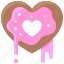 love, heart, valentine, dating, emotional, affection, bonding, donut, sweet 