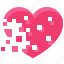 love, heart, valentine, dating, emotional, affection, bonding, digital, crumbling 