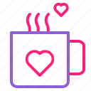 coffee, dual, februari, line, love, romantic, valentine