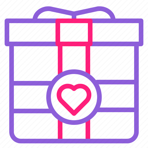 Dual, februari, gift, line, love, romantic, valentine icon - Download on Iconfinder