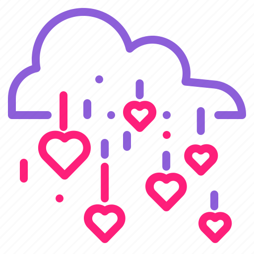 Dual, februari, line, love, rain, romantic, valentine icon - Download on Iconfinder