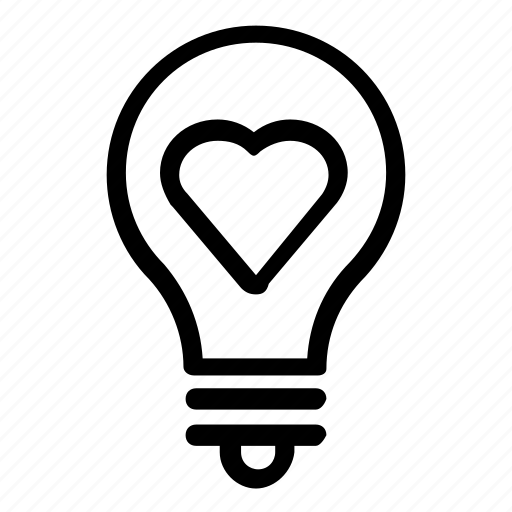 Lightbulb, light, idea, bulb, creativity, love, romance icon - Download on Iconfinder