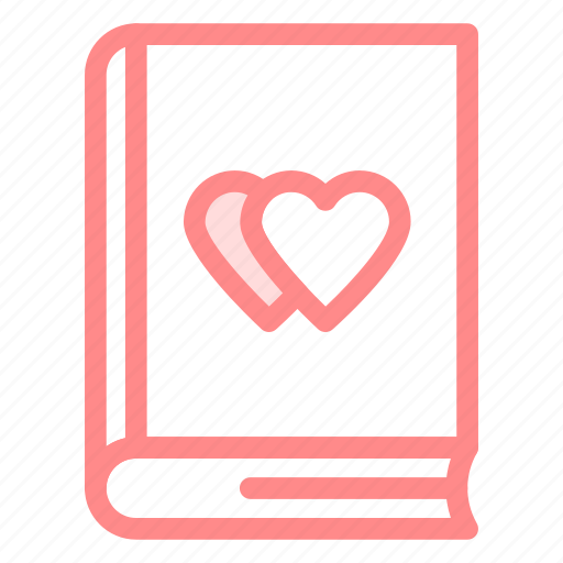 Book, hearts, love, romantic icon - Download on Iconfinder