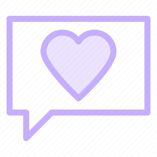 Boubble, chat, comment, heart icon - Download on Iconfinder
