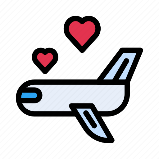 Honeymoon, love, travel, romance, flight icon - Download on Iconfinder