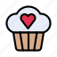 cupcake, love, dessert, sweets, muffin 
