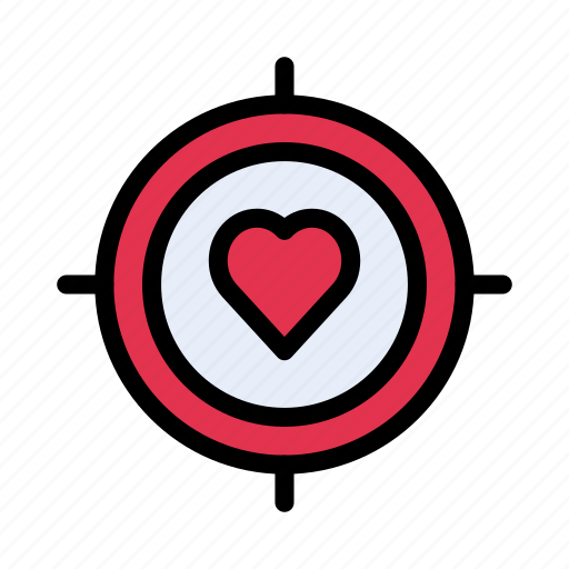 Valentine, love, target, dating, focus icon - Download on Iconfinder