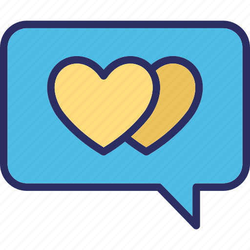 Heart, love chat, love message, romantic chatting icon - Download on Iconfinder