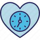clock, heart, love, time, timer