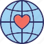 globe, heart, love travel, love world, peace 