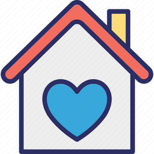 Happy family, happy home, heart sign, house, love home, happy family vector, icon icon - Download on Iconfinder