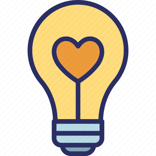 Fall in love, heart, heart bulb, lightbulb icon - Download on Iconfinder