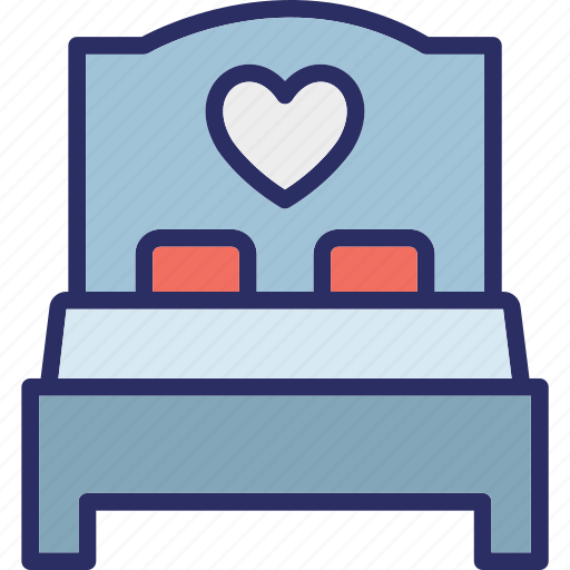 Bed, bedroom, couple bed, hotel room icon - Download on Iconfinder