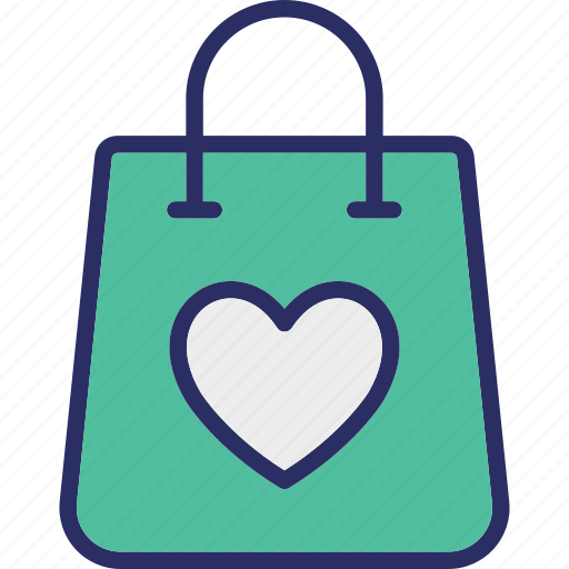 Hand bag, heart, shopping bag, valentine gift icon - Download on Iconfinder