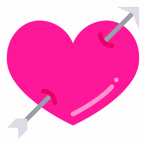 Heart, arrow, love, arrows, valentine, romantic icon - Download on Iconfinder