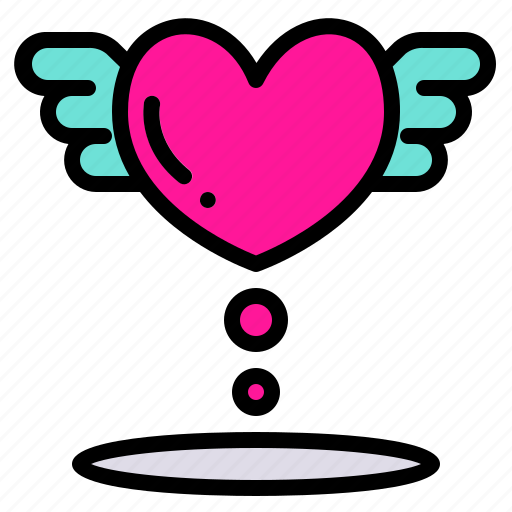 Heart, love, valentine, romantic, wings icon - Download on Iconfinder