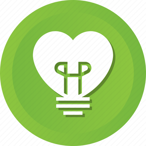 Bulb, heart, lamp, light, lightbulb icon - Download on Iconfinder