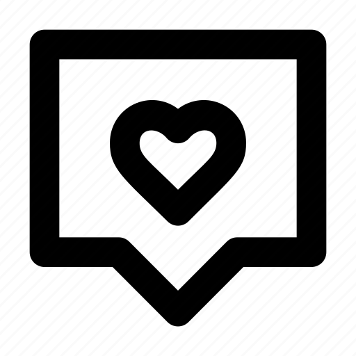 Chat, heart, love, notification, romance, valentine icon - Download on Iconfinder