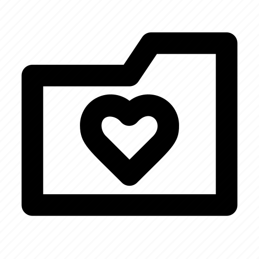 File, folder, heart, love, romance, valentine icon - Download on Iconfinder