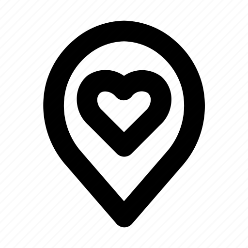 Favorite, heart, location, love, romance, valentine icon - Download on Iconfinder
