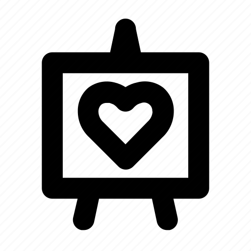 Canvas, heart, love, presentation, romance, valentine icon - Download on Iconfinder
