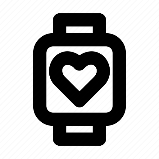 Heart, love, romance, smartwatch, valentine icon - Download on Iconfinder