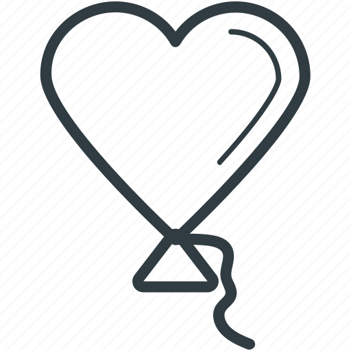 Birthday, celebrations, decoration, heart balloon, valentine heart icon - Download on Iconfinder