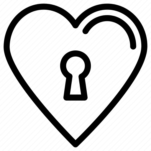 Feelings, heart key slot, love inspiration, privacy, romantic, secret icon - Download on Iconfinder