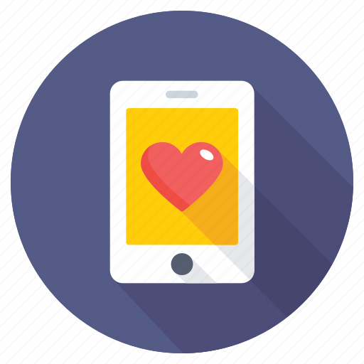 Heart mobile screen, heart on screen, love message, love sign, screen heart icon - Download on Iconfinder