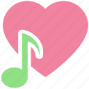 heart, love, music note, musical, note, romantic music, romantic song