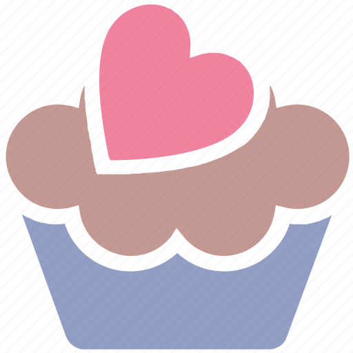 Cake, cup, cupcake, dessert, heart, pink, sweet icon - Download on Iconfinder