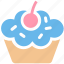 cake, cup, cupcake, dessert, food, pink, sweet 