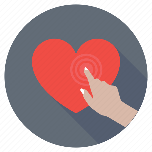 Affection, finger on heart, finger touch heart, heart touch, love icon - Download on Iconfinder