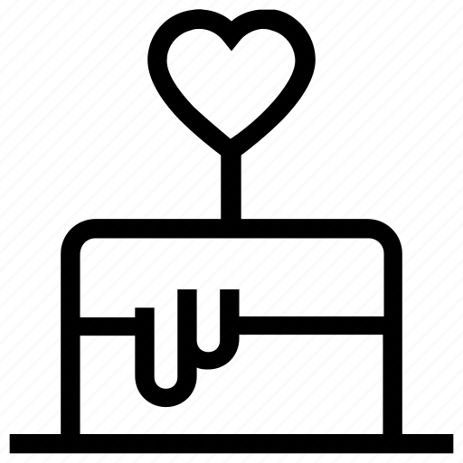 Cake, cake with heart, heart, heart shaped, love, valentine, wedding cake icon - Download on Iconfinder
