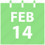 14 february, calendar, date, day, heart, valentine day 