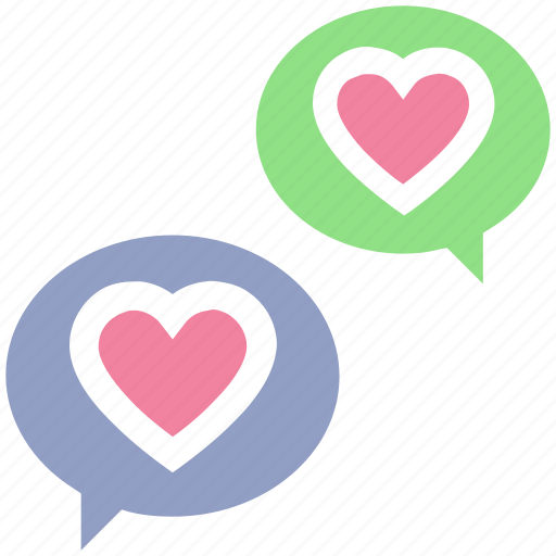 Chatting, communication, conversation, heart, love, message, valentine icon - Download on Iconfinder