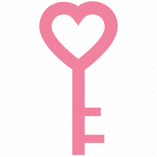 Heart, heart key, key, key to heart, lock, love key, security icon - Download on Iconfinder