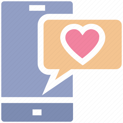 Chat, heart, love, message, mobile, talk, valentine icon - Download on Iconfinder