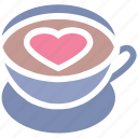 coffee, coffee cup, cup, drinks, heart, hot, tea