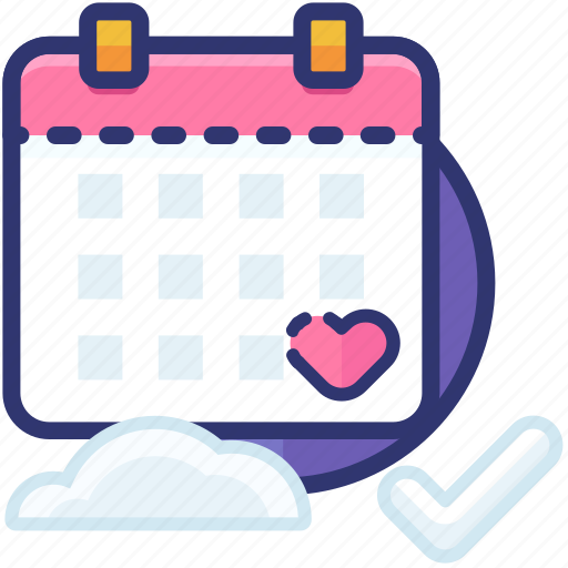 Anniversary, calendar, date, heart, love, romantic, valentine icon - Download on Iconfinder