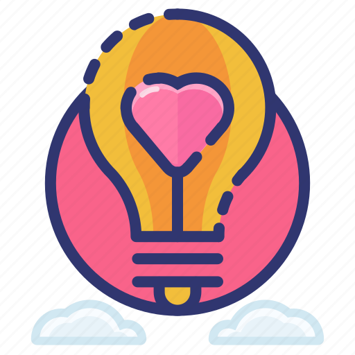 Heart, idea, lightbulb, love, romantic, thought, valentine icon - Download on Iconfinder