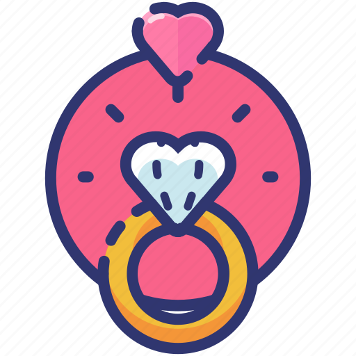 Engagement, heart, love, proposal, ring, romantic, valentine icon - Download on Iconfinder