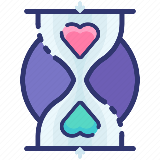 Countdown, heart, hourglass, love, romantic, time, valentine icon - Download on Iconfinder
