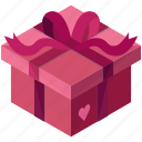 box, gift, heart, love, package, present, valentine