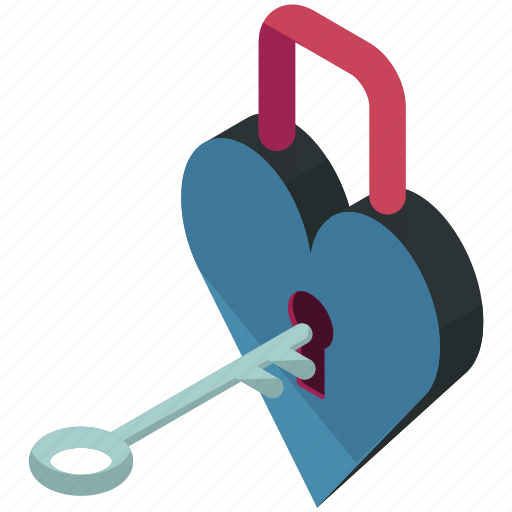 Heart, key, lock, love, padlock, security, valentine icon - Download on Iconfinder